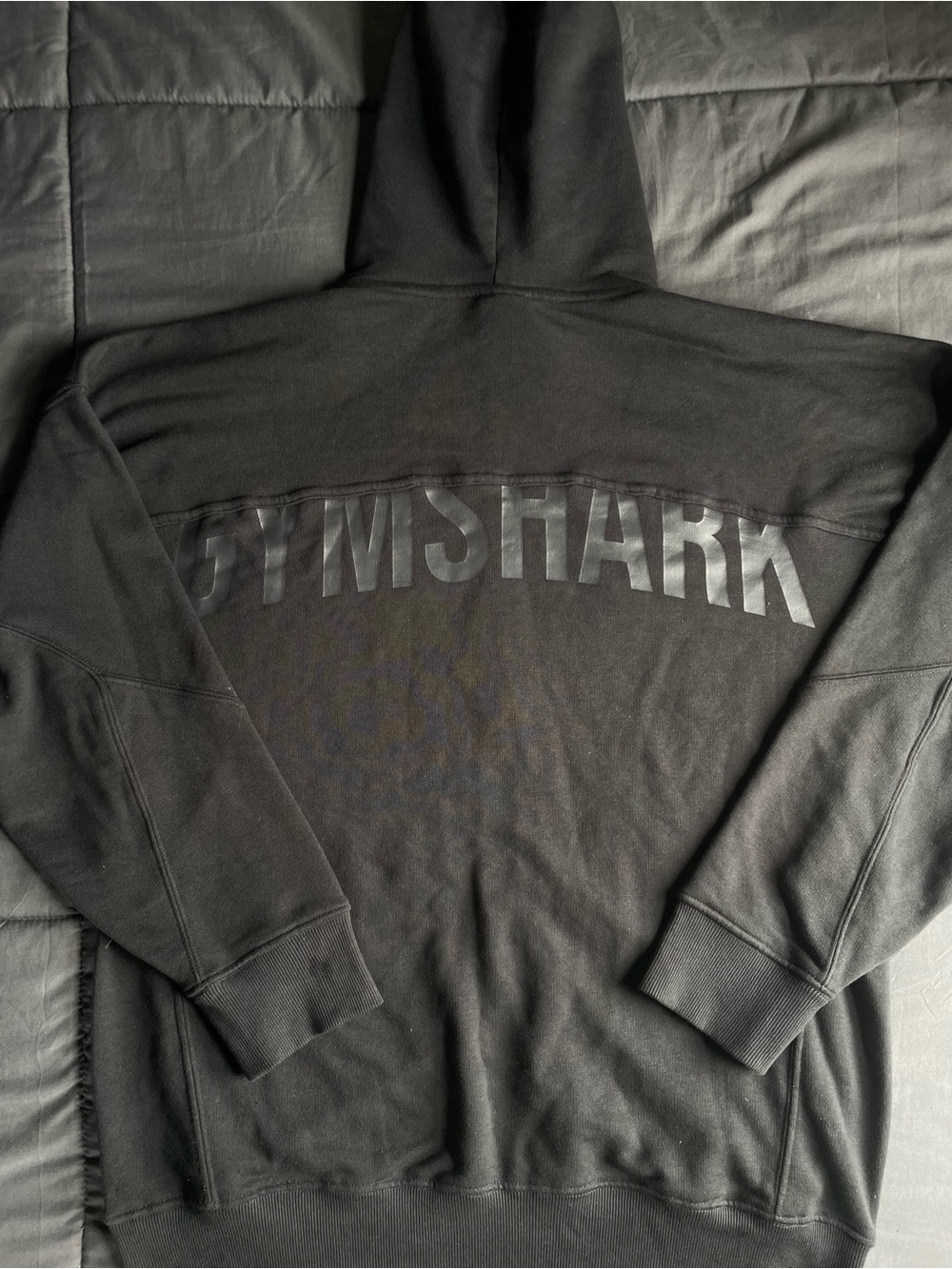 Gymshark Black Men's Full-Zip Hoodie with Subtle Logo